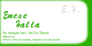 emese halla business card